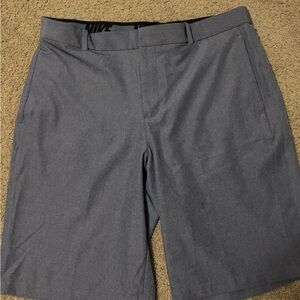 Nike Men's Charcoal Flat-Front Performance Shorts